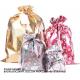 Christmas Gift Bags, Santa Wrapping Bag Designs With Inserted Drawstring Ribbons And Tags For Wrap
