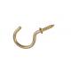 Building Industry Metal Screw Hooks Simple Installation Brass Plated