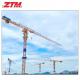 ZTT296 Flattop Tower Crane 12t Capacity 75m Jib Length 2.2t Tip Load Hoisting Equipment