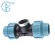 1 / 2 '' To 4 '' Female Thread PP Compression Tee With Ring Nut High Mechanical Resistance