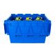Solid Box Style Plastic Moving Crate for Water and Food Warehouse Customized Logo