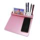Smart Pink Fashion Wireless Charging Mouse Pad Custom Logo Pu Leather Multifunction