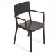 plastic black arm dining chair furniture
