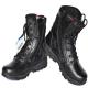 Black Ultralight Military Leather Boots Side Zipper Waterproof