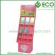 Floding Retail Advertising Cardboard Floor Display Stand For Book Greeting Card