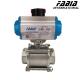 Pneumatic 3-Piece Ball Valve With Internal Thread For Pipeline Control