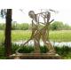 Stainless Steel Outdoor Metal Sculpture , Metal Figure Sculpture For Public Decoration