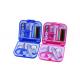 Portable Pink Blue Color Travel Sewing Kits With Folding Plastic Case
