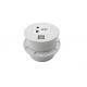 Ground Wire Round Power Socket Aluminum White Color Easy Installation