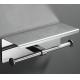 Double Roll Stainless Steel Toilet Paper Dispenser With Brushed Nickel Matte Black Color