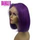 Short Colored Bob Wigs Light Purple Full Cuticle Aligned No Tangling Dyed Bleach