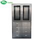 Stainless Steel Medical Cabinet With 8 Pcs Drawer Half Swing Door Adjustable Shutter