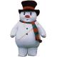 Grand Custom Shaped Balloons / Inflatable Christmas Santa With Black Hat for Celebration