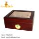 Wood Rosewood Humidor, Glass Top Lid, Front Mounted Hygrometer, Wholesale Factory Price