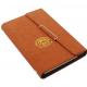Customization Leather Cover Notebook Button Closure Metal Spiral Diary
