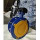 Cast Iron Rubber Lined Flanged Butterfly Valve Customized Dn 100mm 125mm 150mm