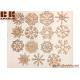 Set of 15 Wooden Snowflakes Hanging Ornament Set for DIY Christmas Tree 8*8cm 0.3cm thickness