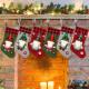 6 Pieces Christmas Stocking 18 Inches Fireplace for Family Holiday Mantel