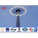 40 meters powder coating galvanized High Mast Pole with 300kg rasing system for airport area lighting