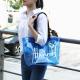 Fashion Water Resistant Blue Soft PVC Handbags