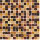 20X20mm gold line glass mosaic mix pattern square mosaic tile