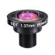 1/2.5 1.37mm 5Megapixel S-mount M12 Mount 183degree IR Fisheye Lens, 5MP Panoramic camera lens
