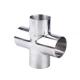 Stainless Steel 316 304 Cylindrical Head Code 4 Way Cross Pipe Fitting for Industrial