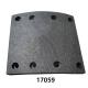 Truck Spare Parts Brake Linings For MERCEDES BENZ WVA 17059 None Asbesto