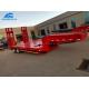 2 Axle 30000kg Lowboy Equipment Trailer With 28 Tons Support Leg