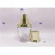 50ml Solid Glass Lotion Bottles With Gold Spray Pump And Aluminium Cap