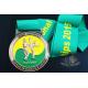 Taekwondo Fencing Running Sports Award Medals 3D Design Zinc Alloy Material With Blue Ribbon