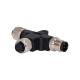 8 Core T Type M12 Waterproof Connector PA66 Female 5 Pin Connector