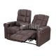 Custom Anti Slip Electric Recliner Sofa Theater VIP Seating With Silver Cup Holder