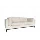 Metal Base 3 Seater Fabric Lounge With Arm Pillows Beige 3 Seater Fabric Sofa
