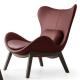 Indoor Furniture Reception Villa Leisure Chair With Back Support Elegant Makeup Chair Recline Creative Tufted Chair