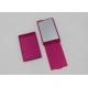 Pink Plastic Folding Travel Makeup Mirrors , Square Shape Handheld Compact Mirror