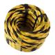 0-1000m Length PE Tiger Rope with High Strength in Yellow and Black 3 Strand Twisted