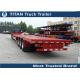 53 Feet 70 tons Tri - Axles low flatbed drop deck semi trailers for container , hoses