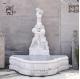 White Marble Waterfall Water Fountain Yard Stone Kids Wall Fountains Landscaping  Decoration Outdoor Garden