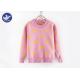Dinosaur Jacquard Pullover Sweater Girls , Double Layer Crew Neck Knitted Jumper