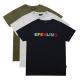 Embroidered 100% Polyester Short Sleeve Tee Shirt Machine Washable