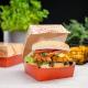 Wholesale customized hamburger boxes eco-friendly and recyclable fast food packaging boxes