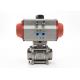 Encapsulated Sanitary Electric Actuated Ball Valve With 3 Piece , Field Serviceable