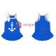 Customized Cvc Jersey Sailor Anchor Pet Dress Breathable Dog Dress Female