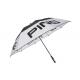 Mens Black White Windproof Golf Umbrellas Lightweight Fiberglass Frame