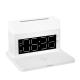 Black Protection Wireless Charger Modern Digital Clock Table Desk Night Lamp 3 In 1 Led Desk Lamp With Wireless Charger