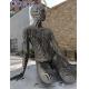 Outdoor Stainless Steel Garden Sculptures  165cm Sitting Women Shape