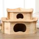 OEM beige Color Wooden Small House for Hamster