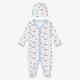 Autumn Newborn Baby Romper with Hat 2pcs Set Long Sleeved Printed Cotton Infant Girl Boy One-piece Jumpsuit