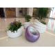 Glossy White Fiberglass Flower Pot New Design Top Grade Fiberglass Material